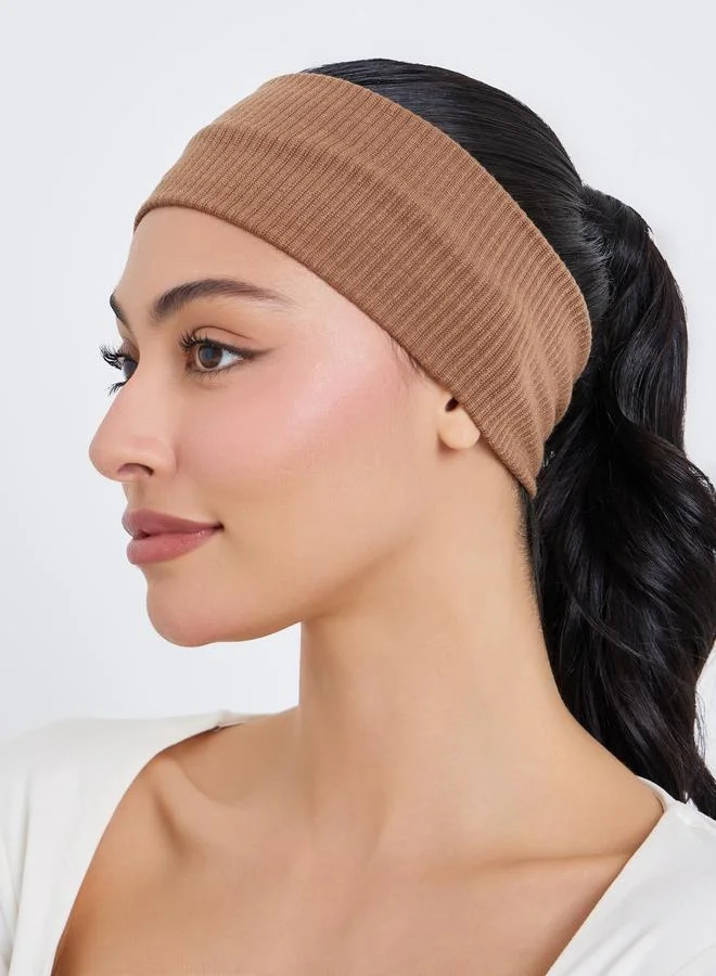 ستايلي مجموعة من 2 طوق شعر بتفاصيل مضلعة